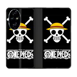 Housse cuir portefeuille Pour Honor 200 Pro 5G Manga One Piece Tete de Mort
