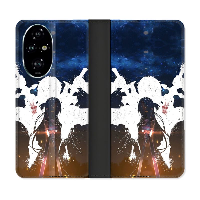 Housse cuir portefeuille Pour Honor 200 Pro 5G Manga SAO sword Art Online Asuna