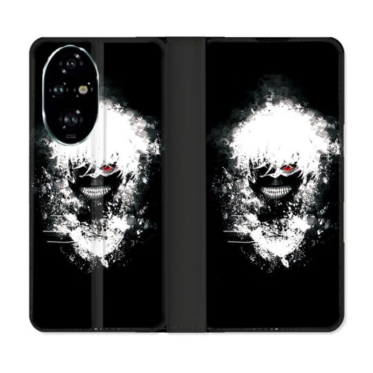 Housse cuir portefeuille Pour Honor 200 Pro 5G Manga Tokyo Ghoul Kaneki Tag