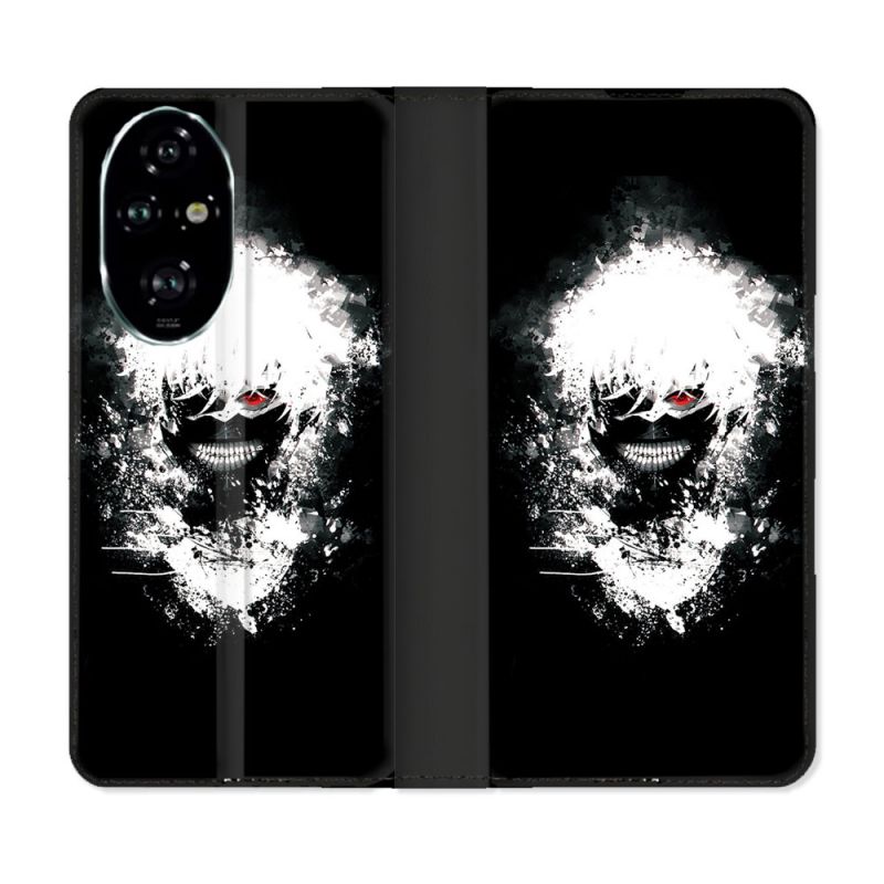 Housse cuir portefeuille Pour Honor 200 Pro 5G Manga Tokyo Ghoul Kaneki Tag