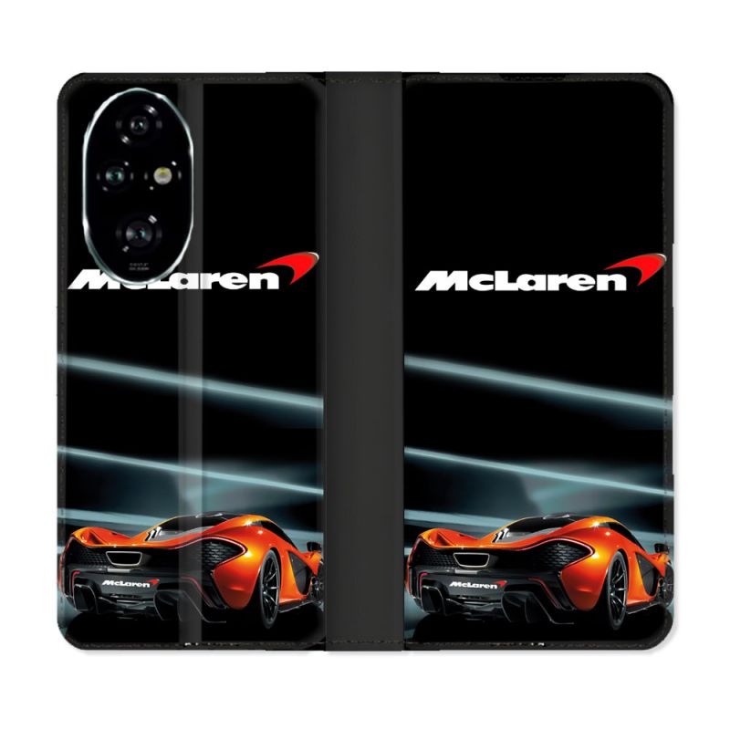 Housse cuir portefeuille Pour Honor 200 Pro 5G Mc Laren