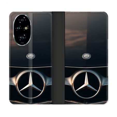 Housse cuir portefeuille Pour Honor 200 Pro 5G Mercedes Calendre