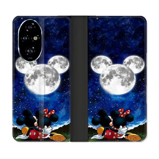 Housse cuir portefeuille Pour Honor 200 Pro 5G Mickey Minnie