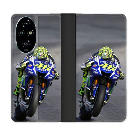 Housse cuir portefeuille Pour Honor 200 Pro 5G Moto Course GP Wheeling 46