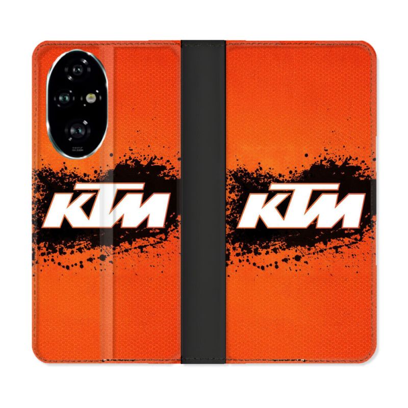 Housse cuir portefeuille Pour Honor 200 Pro 5G Moto KTM