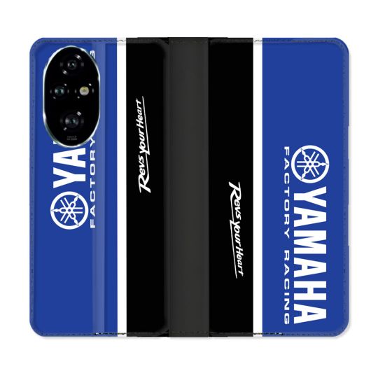 Housse cuir portefeuille Pour Honor 200 Pro 5G Moto Yamaha