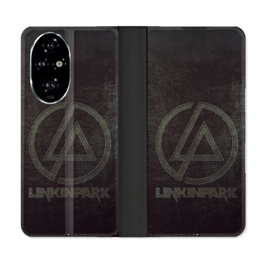Housse cuir portefeuille Pour Honor 200 Pro 5G Musique Rock Linkin Park