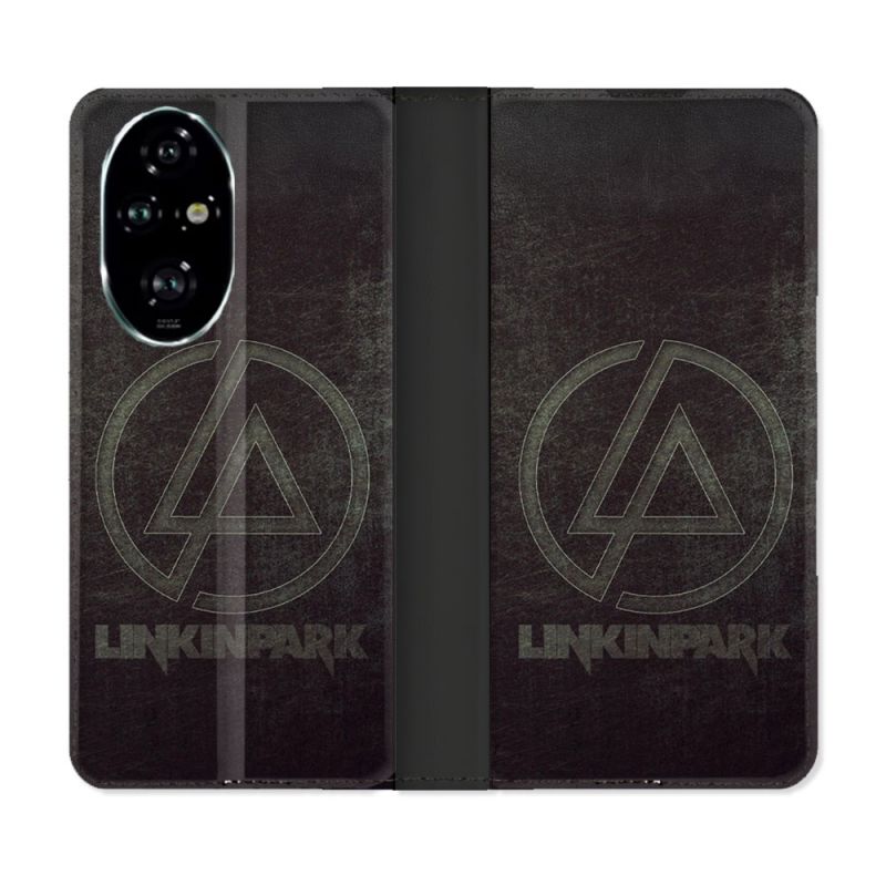 Housse cuir portefeuille Pour Honor 200 Pro 5G Musique Rock Linkin Park