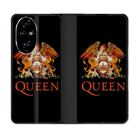 Housse cuir portefeuille Pour Honor 200 Pro 5G Musique Rock Queen