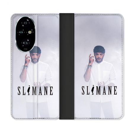 Housse cuir portefeuille Pour Honor 200 Pro 5G Musique Slimane Blanc