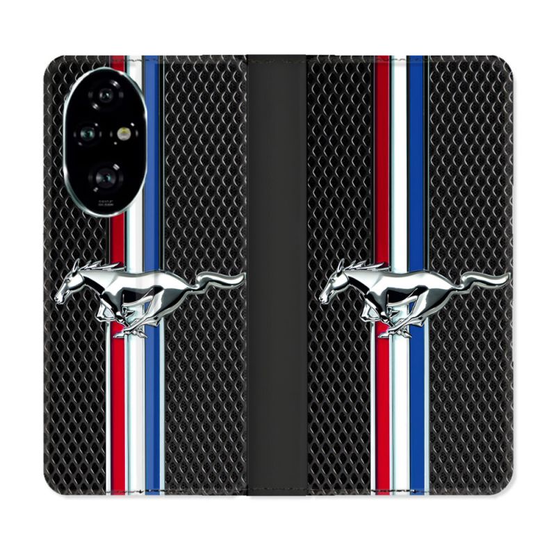 Housse cuir portefeuille Pour Honor 200 Pro 5G Mustang