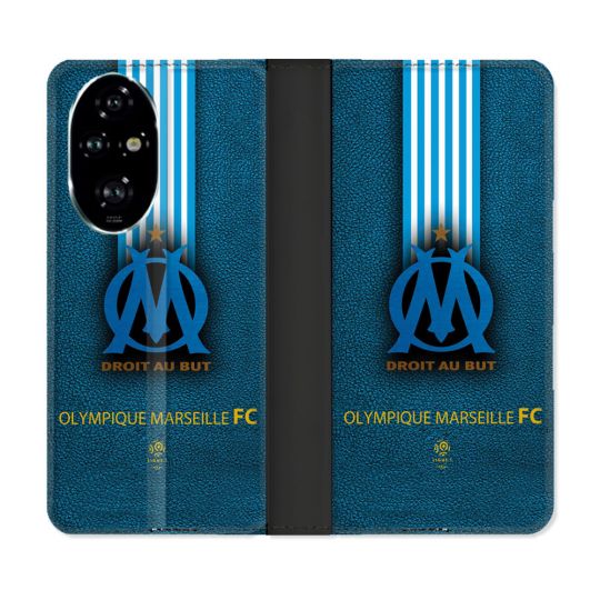 Housse cuir portefeuille Pour Honor 200 Pro 5G Olympique Marseille OM Bande