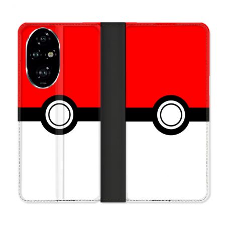 Housse cuir portefeuille Pour Honor 200 Pro 5G Pokemon Pokeball