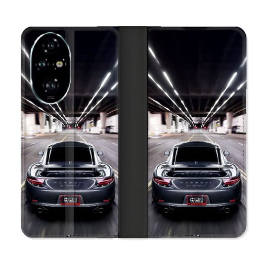 Housse cuir portefeuille Pour Honor 200 Pro 5G Porsche 911