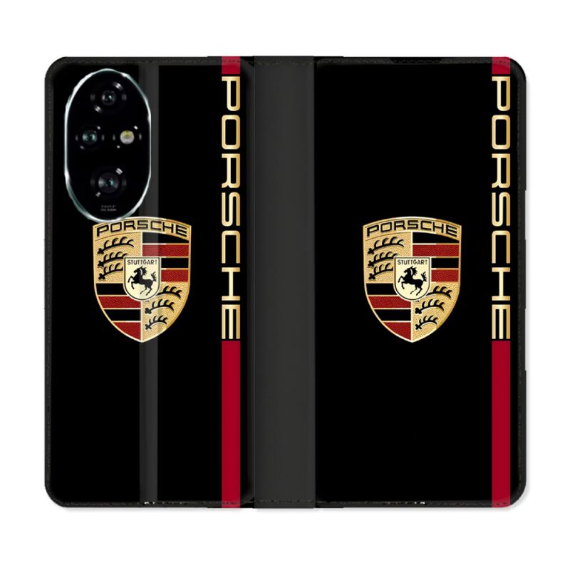 Housse cuir portefeuille Pour Honor 200 Pro 5G Porsche Line