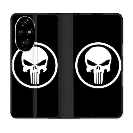 Housse cuir portefeuille Pour Honor 200 Pro 5G Punisher