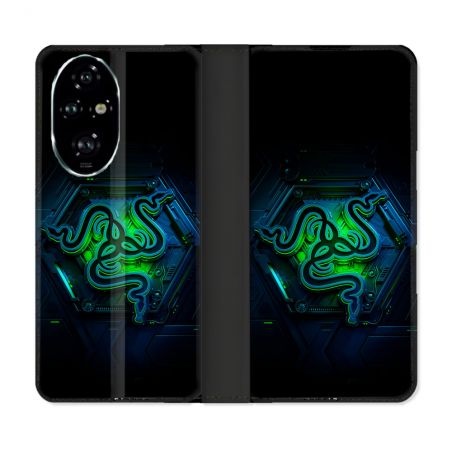 Housse cuir portefeuille Pour Honor 200 Pro 5G Razer