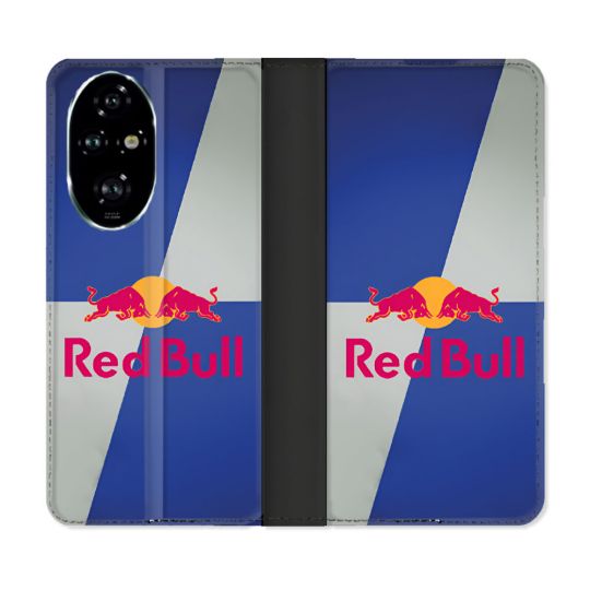 Housse cuir portefeuille Pour Honor 200 Pro 5G Red Bull Classique