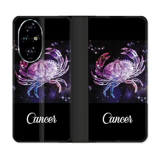 Housse cuir portefeuille Pour Honor 200 Pro 5G Signe Zodiaque 2 Cancer