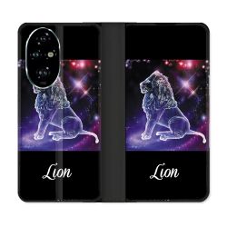 Housse cuir portefeuille Pour Honor 200 Pro 5G Signe Zodiaque 2 Lion