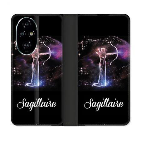 Housse cuir portefeuille Pour Honor 200 Pro 5G Signe Zodiaque 2 Sagittaire