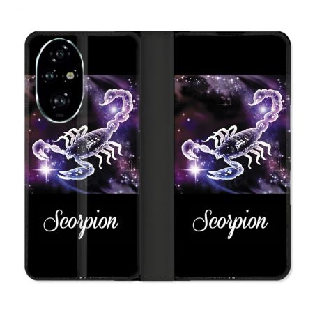 Housse cuir portefeuille Pour Honor 200 Pro 5G Signe Zodiaque 2 Scorpion