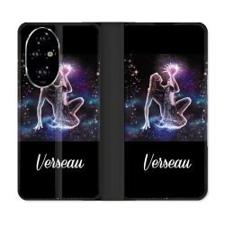 Housse cuir portefeuille Pour Honor 200 Pro 5G Signe Zodiaque 2 Verseau