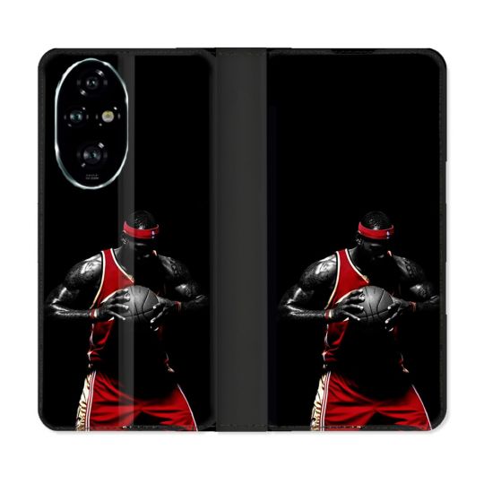 Housse cuir portefeuille Pour Honor 200 Pro 5G Sport Basketeur
