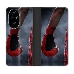 Housse cuir portefeuille Pour Honor 200 Pro 5G Sport Boxe Gant Rouge