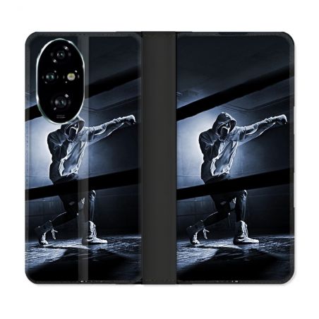 Housse cuir portefeuille Pour Honor 200 Pro 5G Sport Boxe Poing