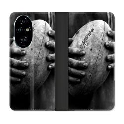 Housse cuir portefeuille Pour Honor 200 Pro 5G Sport Rugby Ballon Vintage