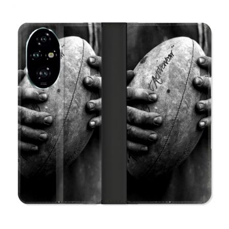 Housse cuir portefeuille Pour Honor 200 Pro 5G Sport Rugby Ballon Vintage