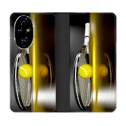 Housse cuir portefeuille Pour Honor 200 Pro 5G Sport Tennis Reflet