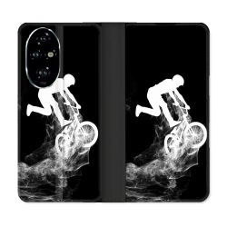 Housse cuir portefeuille Pour Honor 200 Pro 5G Sport VTT Noir