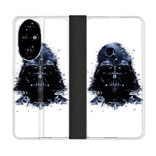 Housse cuir portefeuille Pour Honor 200 Pro 5G Star Wars - Dark Vador Blanc