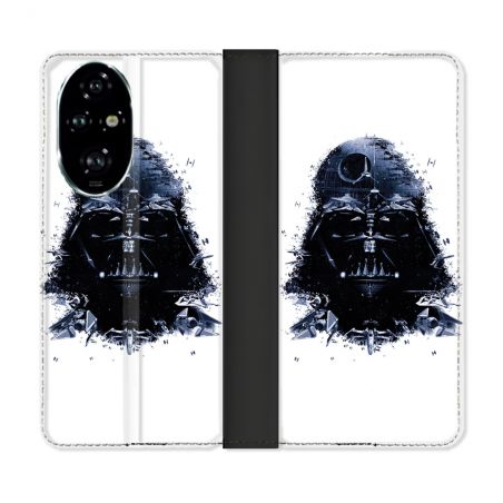 Housse cuir portefeuille Pour Honor 200 Pro 5G Star Wars - Dark Vador Blanc