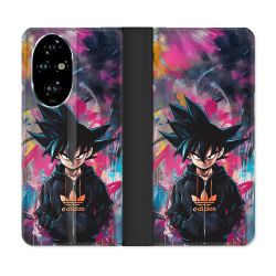 Housse cuir portefeuille Pour Honor 200 Pro 5G Street Art Sangoku