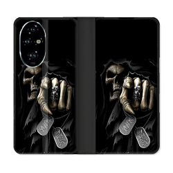 Housse cuir portefeuille Pour Honor 200 Pro 5G Tete de Mort Your Next