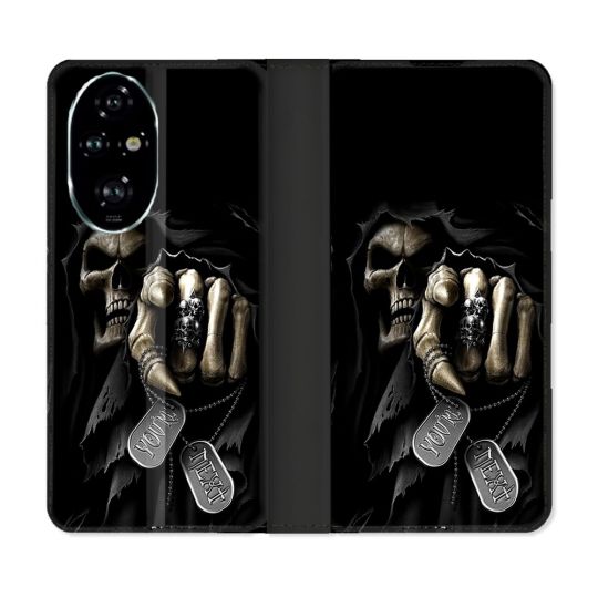 Housse cuir portefeuille Pour Honor 200 Pro 5G Tete de Mort Your Next