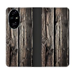 Housse cuir portefeuille Pour Honor 200 Pro 5G Texture Bois