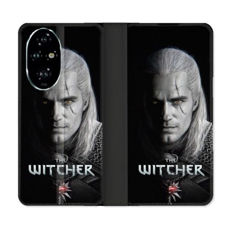 Housse cuir portefeuille Pour Honor 200 Pro 5G The Witcher Noir