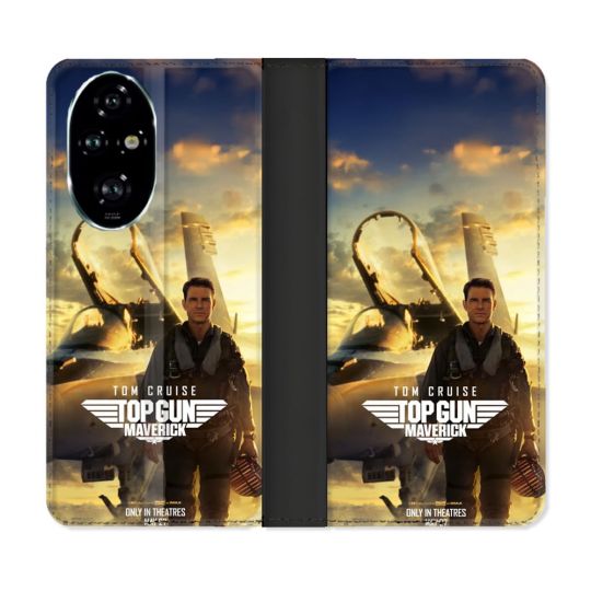 Housse cuir portefeuille Pour Honor 200 Pro 5G Top Gun