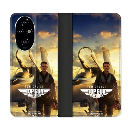 Housse cuir portefeuille Pour Honor 200 Pro 5G Top Gun