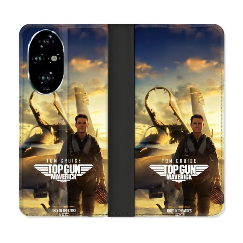 Housse cuir portefeuille Pour Honor 200 Pro 5G Top Gun
