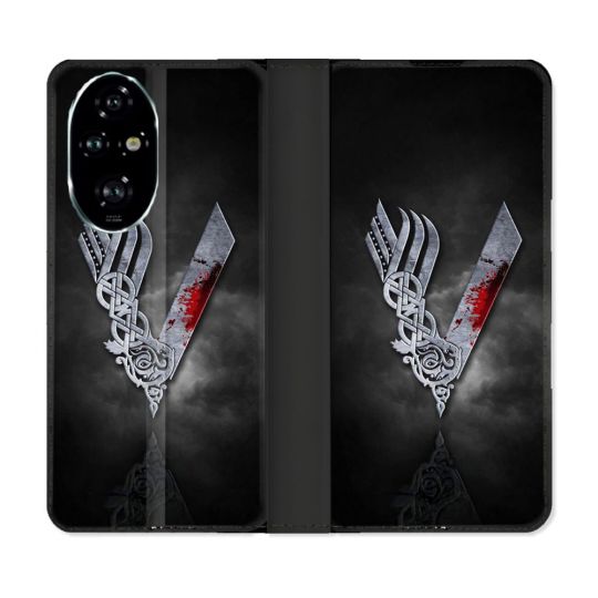 Housse cuir portefeuille Pour Honor 200 Pro 5G Viking