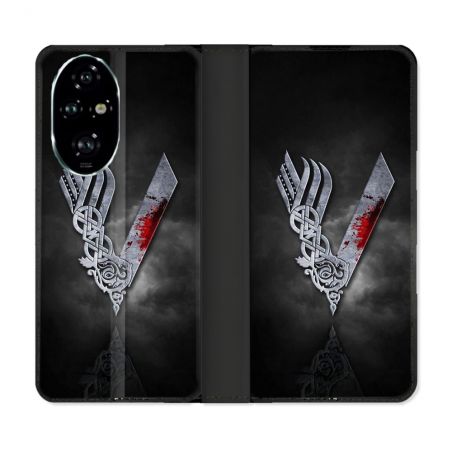Housse cuir portefeuille Pour Honor 200 Pro 5G Viking