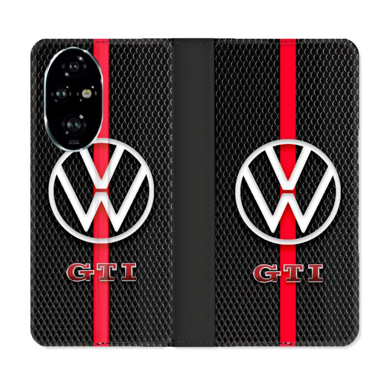 Housse cuir portefeuille Pour Honor 200 Pro 5G Volkwagen Line
