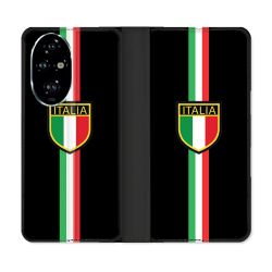 Housse cuir portefeuille Pour Honor 200 Pro 5G Voyage Italie 3 Noir
