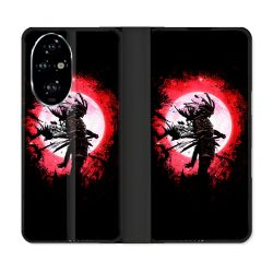 Housse cuir portefeuille Pour Honor 200 Pro 5G Voyage Japon Samourai