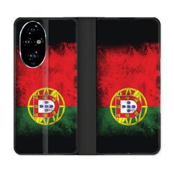 Housse cuir portefeuille Pour Honor 200 Pro 5G Voyage Portugal Drapeau